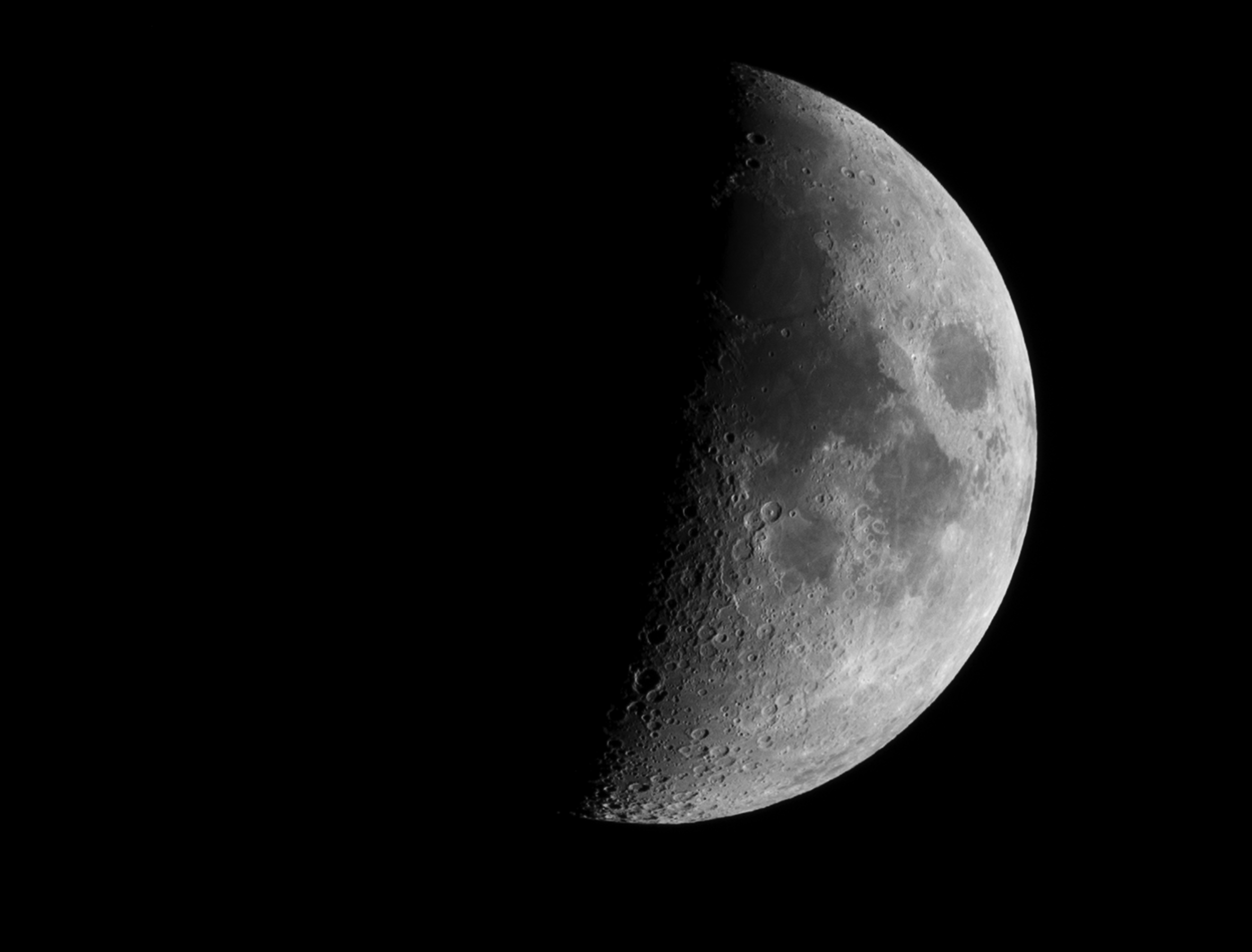 First quarter moon.