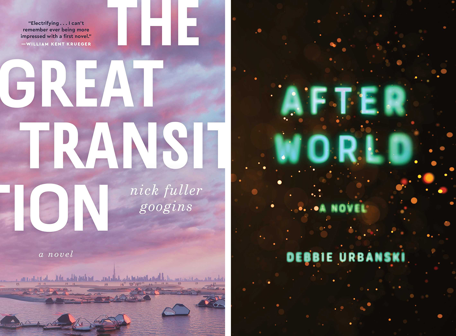 The Great Transition book cover and After World book cover.